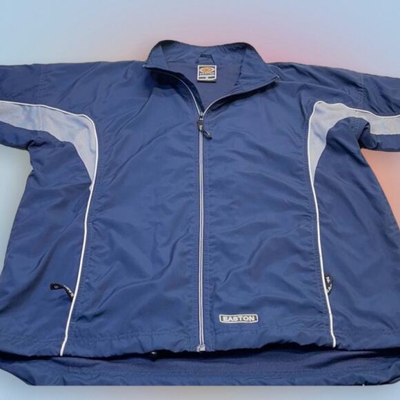 EASTON BASEBALL Mens Blue Full Zip Wind Jacket - Picture 5 of 6